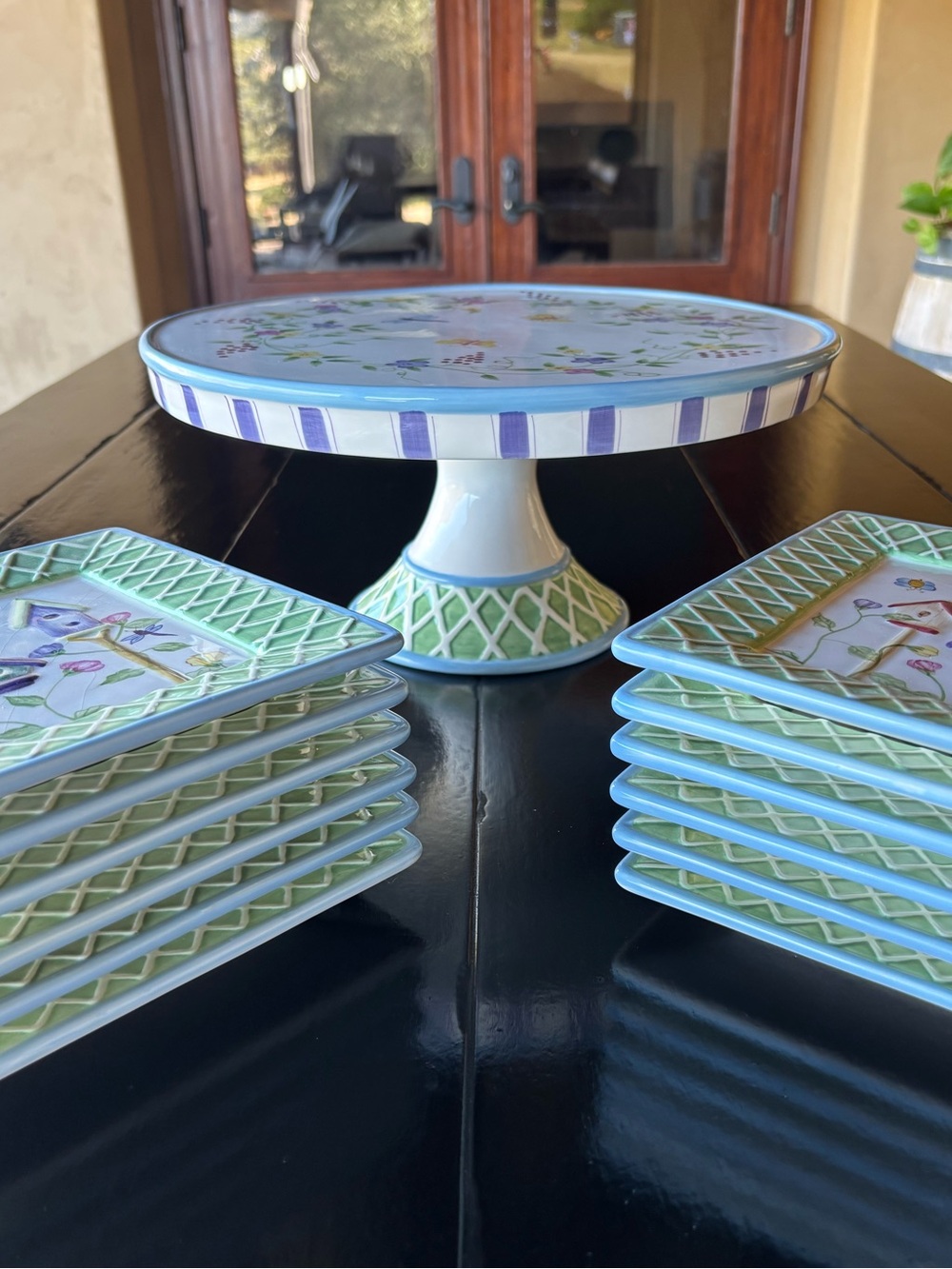 Cake Stand and Dessert Plates - Set of 12